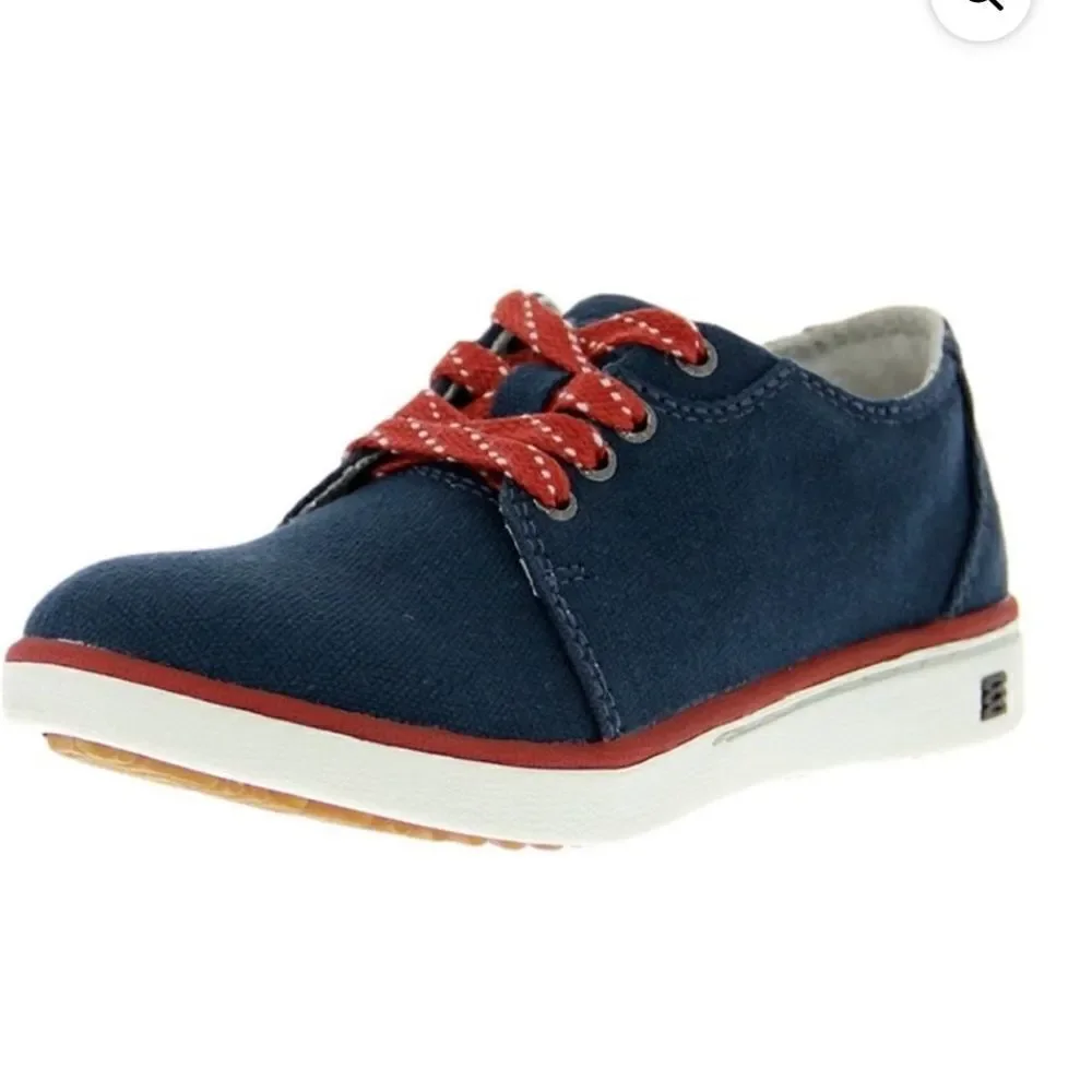 NWT Bogs Outdoor Shoes Unisex Youth Malibu Canvas Lace 71734Y Sz 3 Navy Blue